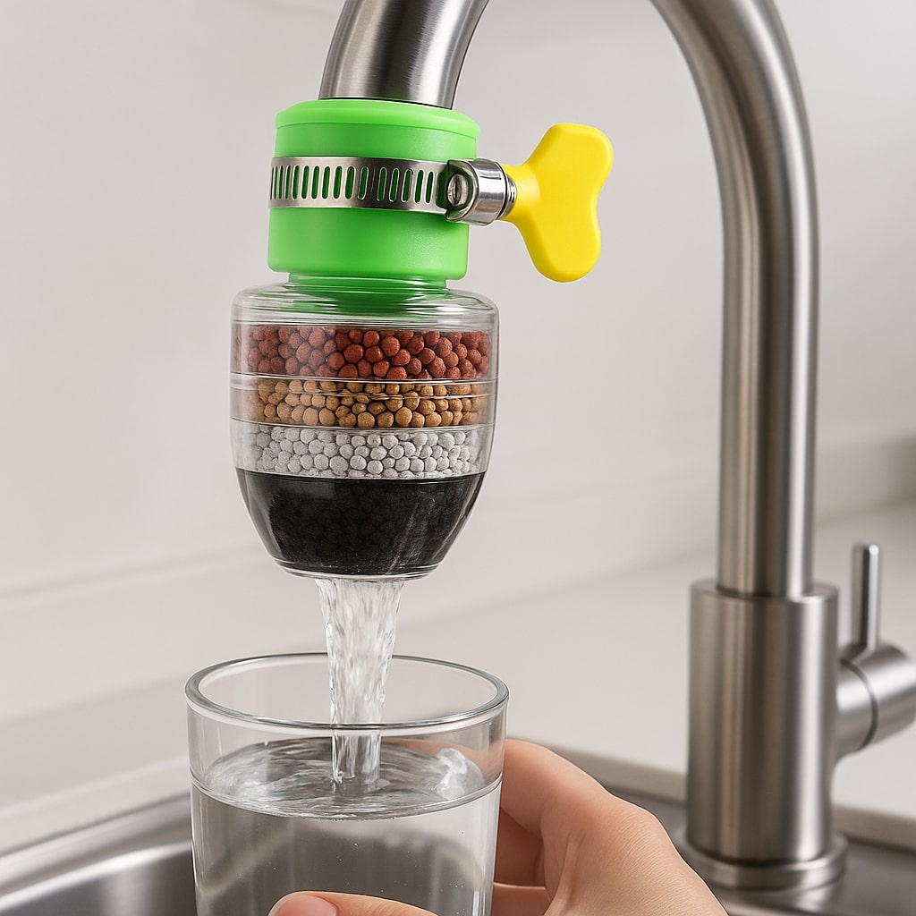 Wasserfilter | 5-layer Activated Carbon | Chlorine & Limescale Reduction | Aquaveil