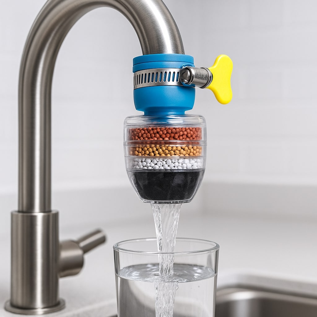 Wasserfilter | 5-layer Activated Carbon | Chlorine & Limescale Reduction | Aquaveil