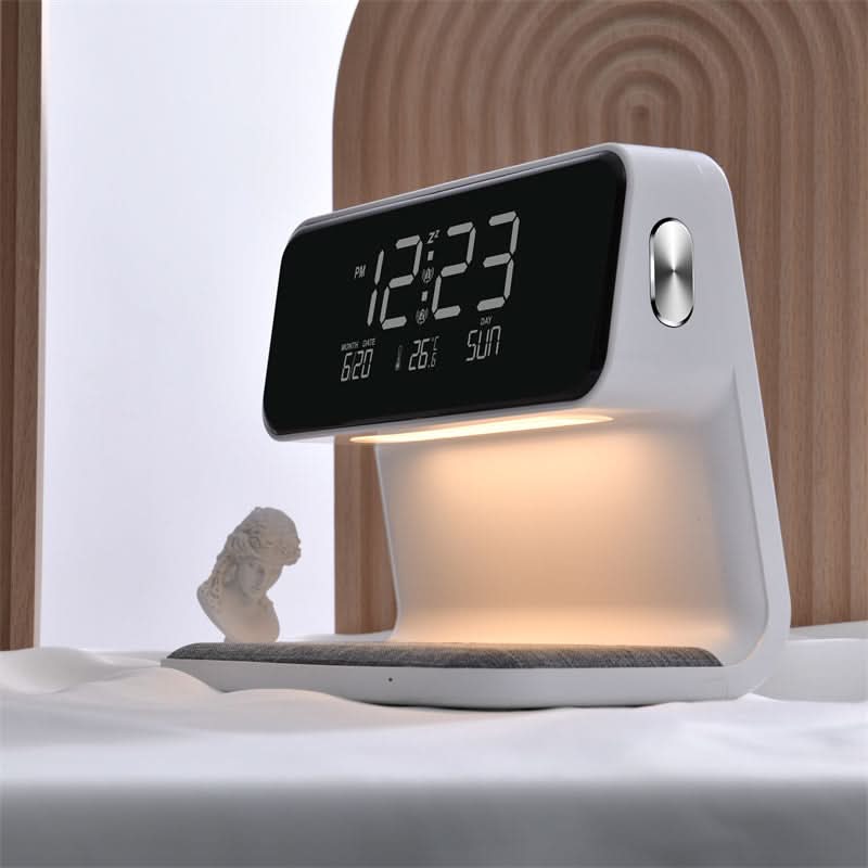 Wecker 3-in-1 LCD | Wireless Ladestation | Dimmbare LED-Lampe | Deskova