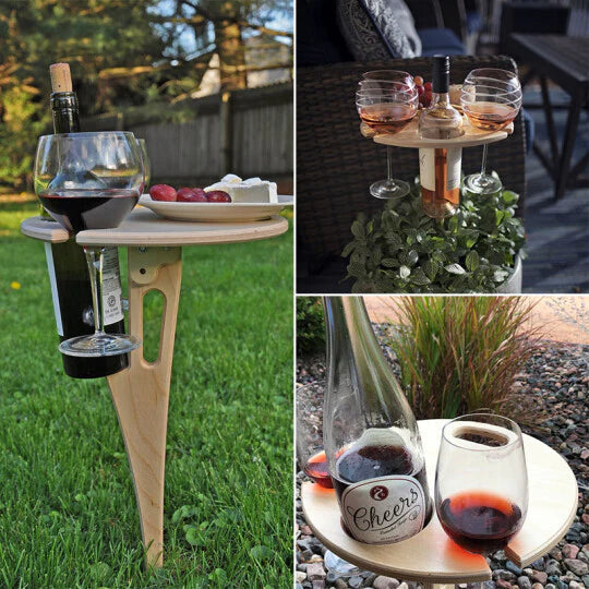 Weinhalter | Wein Tisch Outdoor | Stabiler Halt & Sicherer Genuss | VinoStake