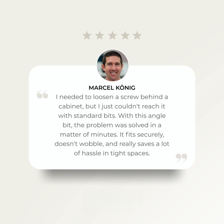 Winkelbohrer-Adapter | Für enge Stellen | Magnetische Bitaufnahme | AngleCraft