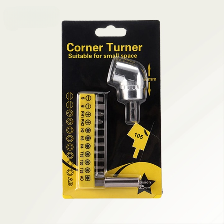 Winkelbohrer-Adapter | Für enge Stellen | Magnetische Bitaufnahme | AngleCraft