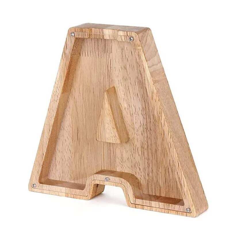 Spardose aus Holz mit Glaseinsatz | Zum Abschrauben, Münzen bleiben sichtbar | Sparhilfe zum Lernen und Verschenken 1