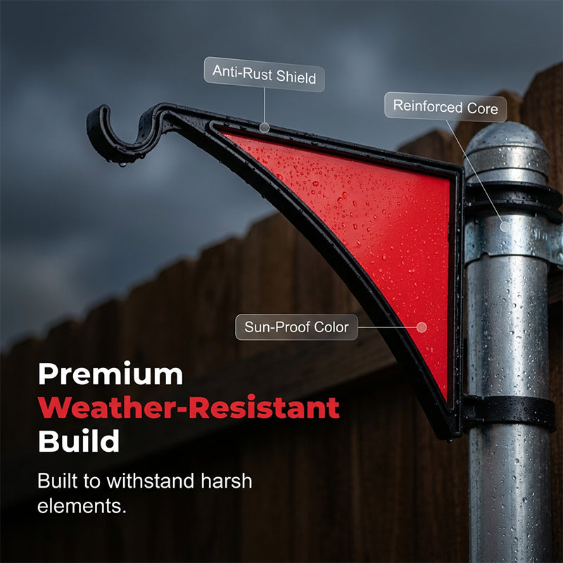 Zaunpfosten-Haken Metall | Werkzeugfrei montierbar | Wetterfest | FenceHook