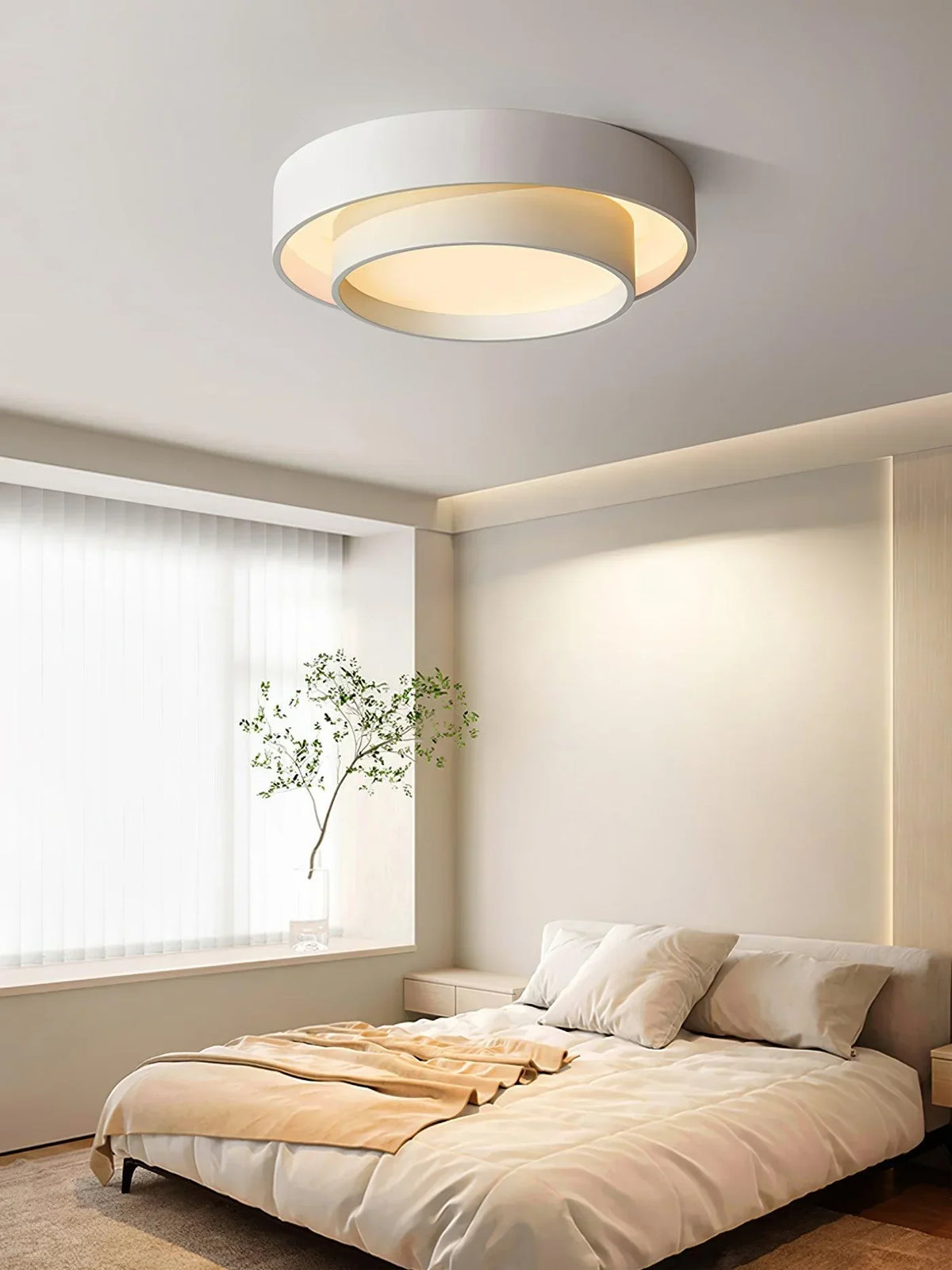LED Deckenleuchte Metall Ø 40/50/60 cm | Schwarz, Weiss, Grau | Dimmbar per Fernbedienung, Kalt- oder Warmweiss 4