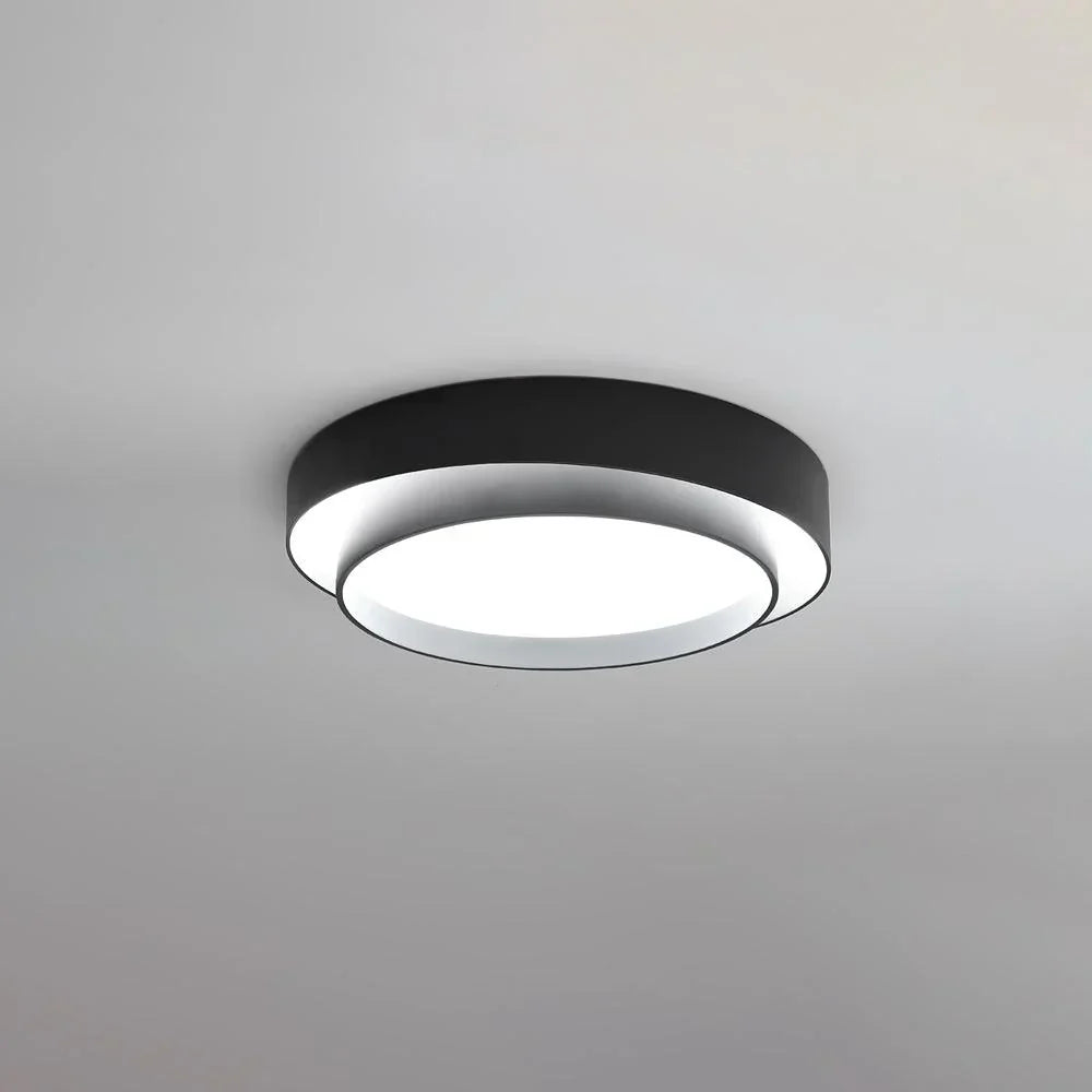LED Deckenleuchte Metall Ø 40/50/60 cm | Schwarz, Weiss, Grau | Dimmbar per Fernbedienung, Kalt- oder Warmweiss 16