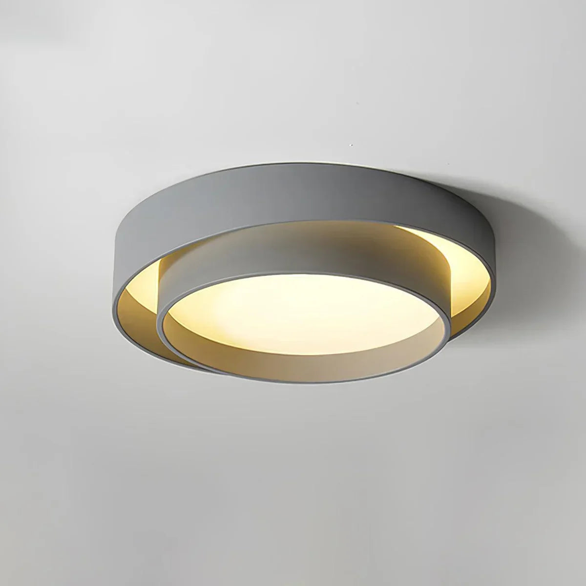 LED Deckenleuchte Metall Ø 40/50/60 cm | Schwarz, Weiss, Grau | Dimmbar per Fernbedienung, Kalt- oder Warmweiss 24