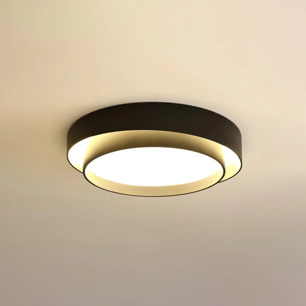 LED Deckenleuchte Metall Ø 40/50/60 cm | Schwarz, Weiss, Grau | Dimmbar per Fernbedienung, Kalt- oder Warmweiss 25