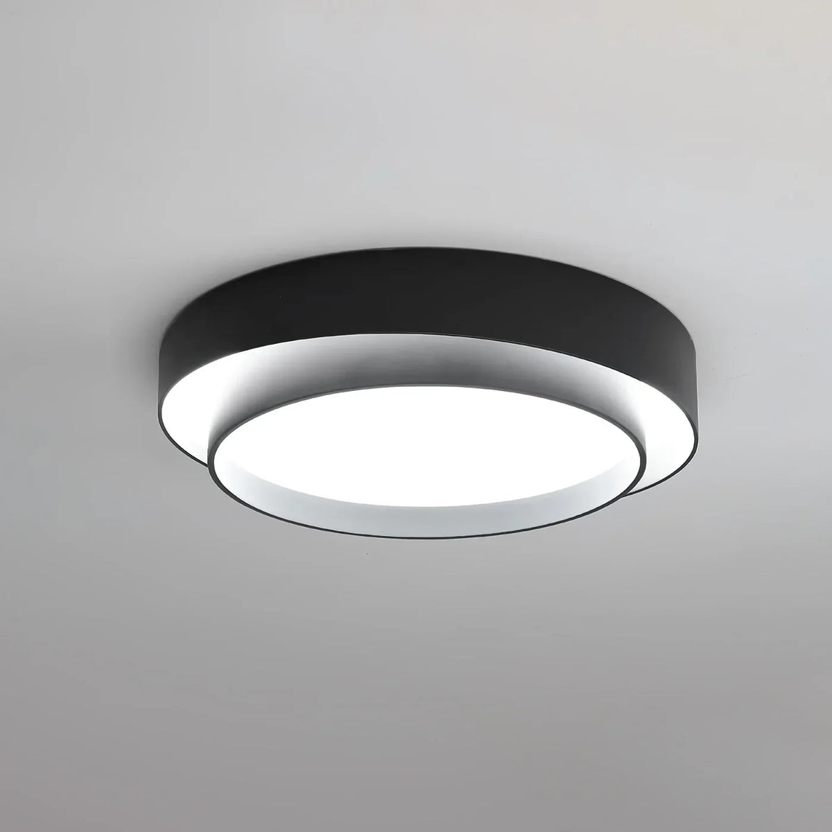 LED Deckenleuchte Metall Ø 40/50/60 cm | Schwarz, Weiss, Grau | Dimmbar per Fernbedienung, Kalt- oder Warmweiss 17