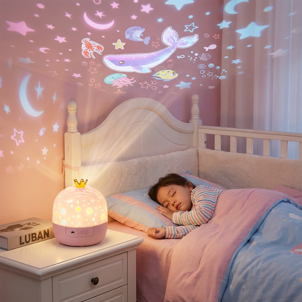 Nachtlicht und Projektor 2-in-1 für Kinder | Sternenhimmel & Unterwasserwelt | Sanftes Licht für die ruhige Einschlafzeit 1