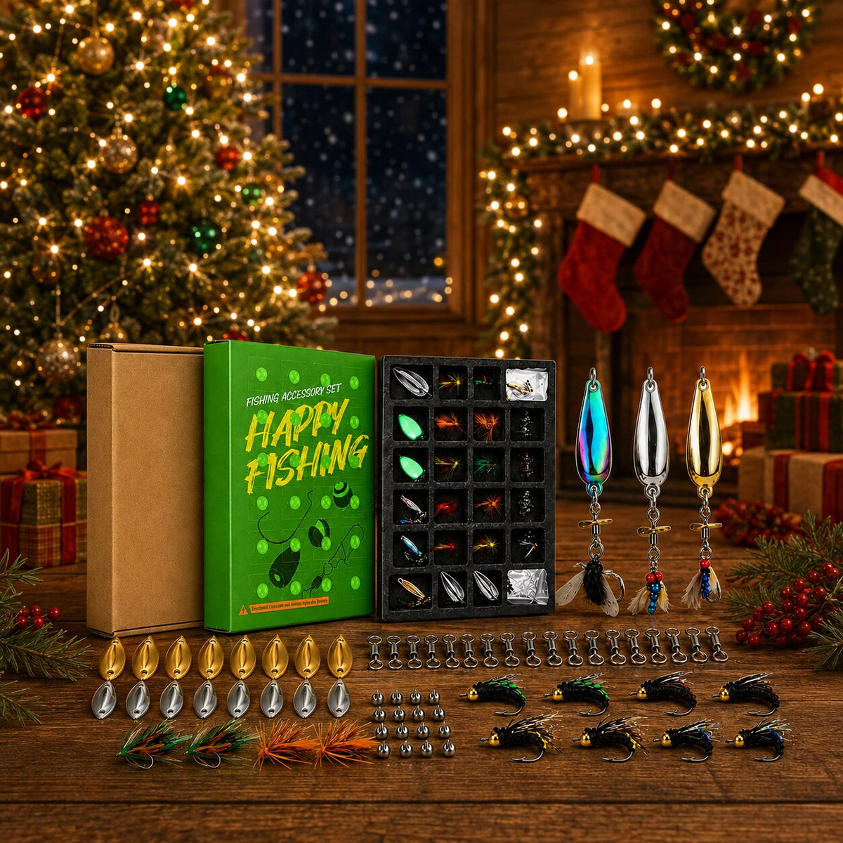 Adventskalender für Angler 2026 Herren | 24 Türchen mit Angelködern & Zubehör | Weihnachtsgeschenk für Angelfans 5