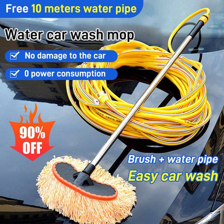 Kabellose Reinigungsbürste mit Wasseranschluss | Akkubetrieb & Schnellkupplung | Für Auto, Motorrad, Fenster, Gartenmöbel 1