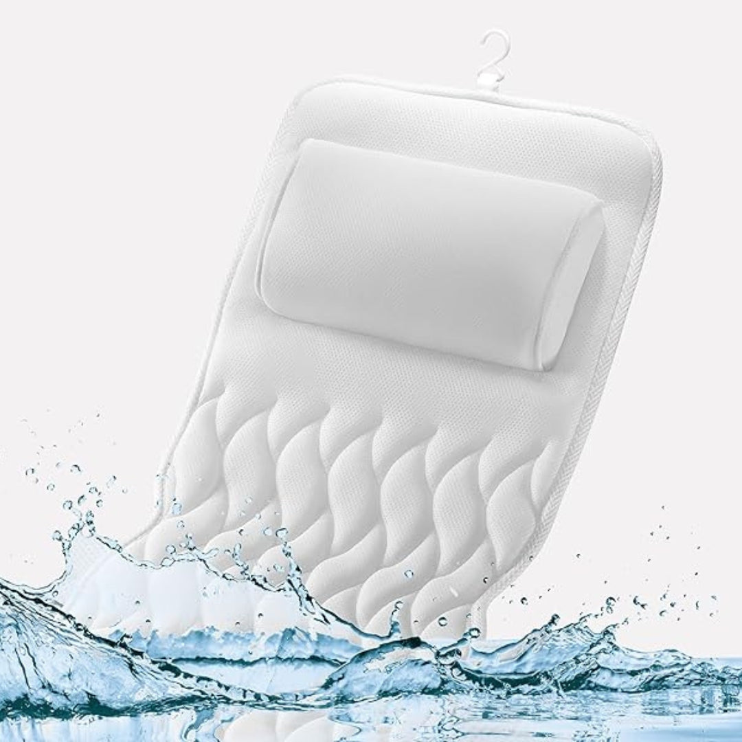 Ergonomisches Badewannenkissen mit Saugnäpfen | Atmungsaktives Mesh, rutschfest | Für entspannte Bäder ohne Nachrutschen 9