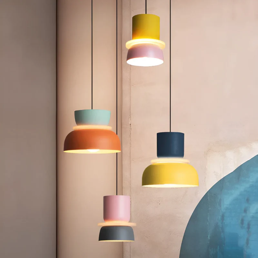 Lámpara colgante LED | Estilo macaron | Luz cálida | Macaroon