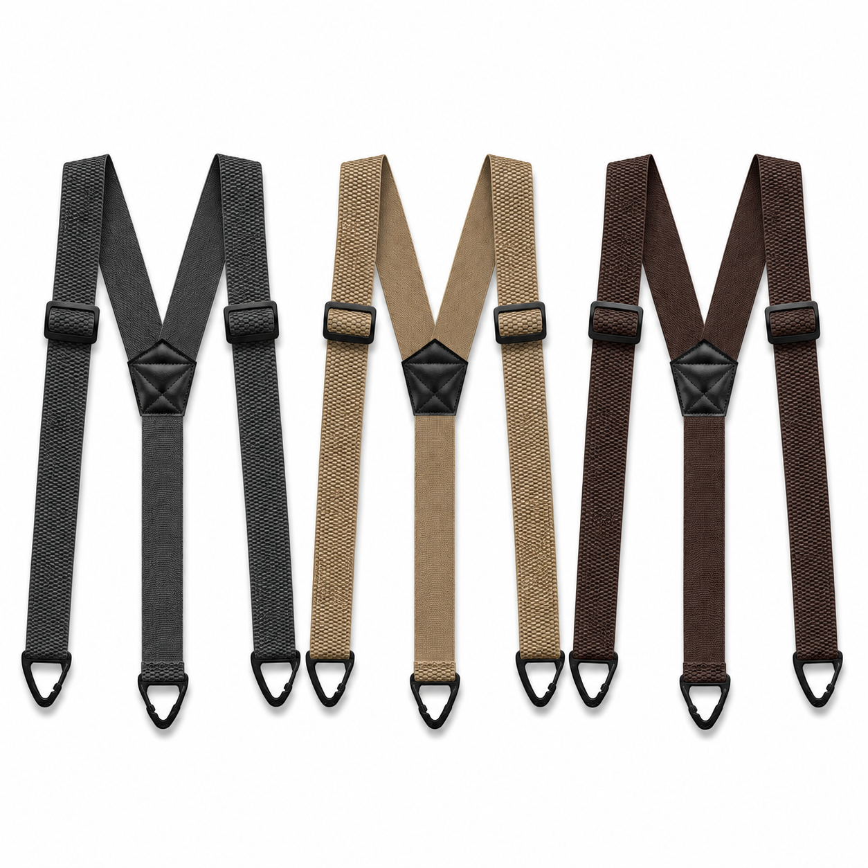 Herre seler med X-formet rygg og krokklips | 3,8 cm brede elastiske bånd | StrapWorks