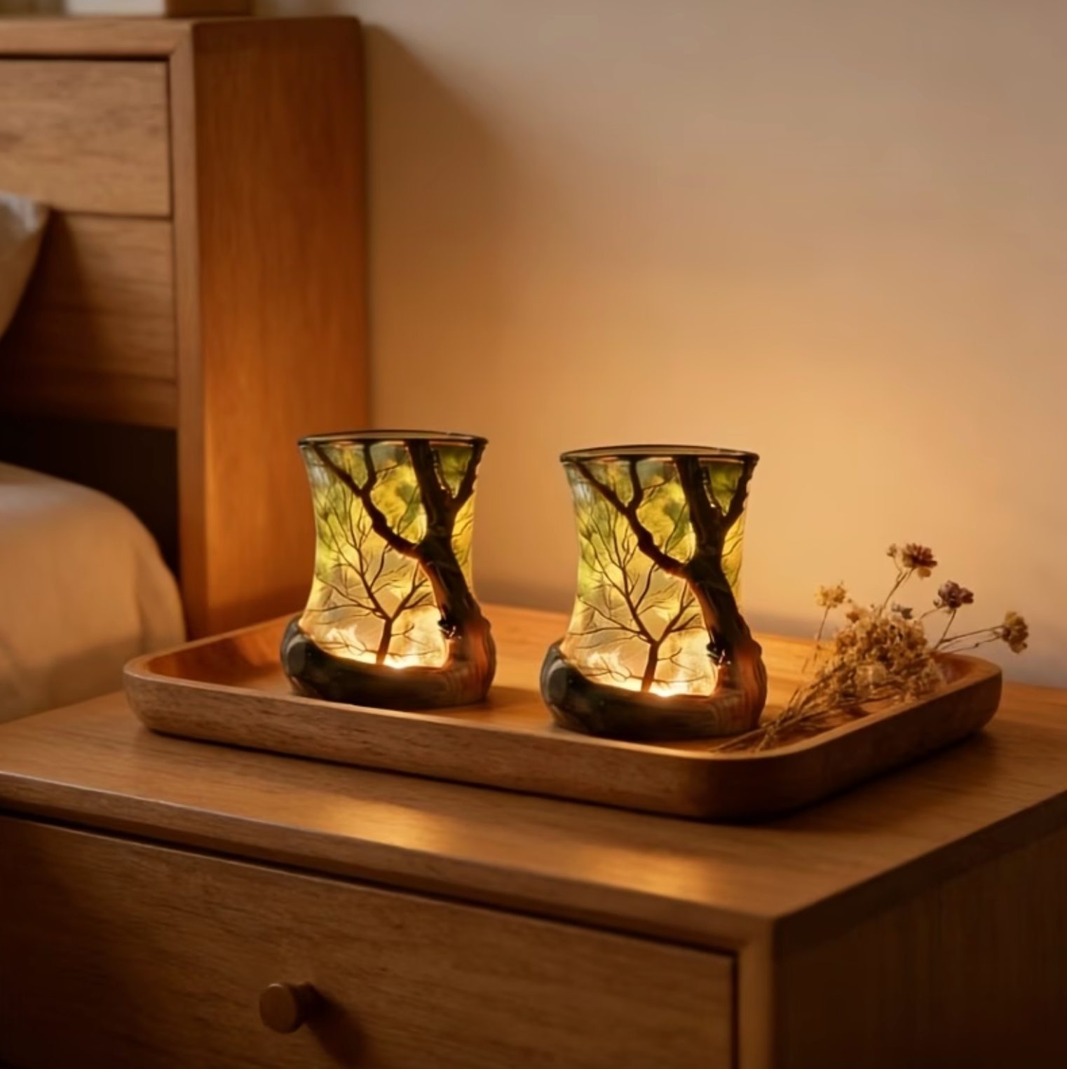 Lesní ambientní lampa | Motiv stromu | Útulná dekorace | ForestGlow