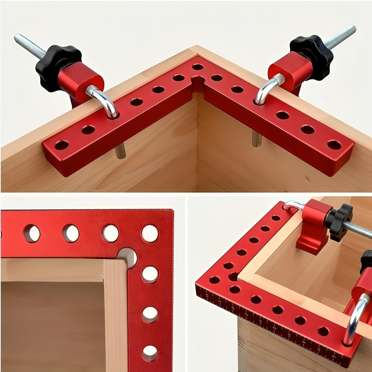 90-Grad-Positionierungsklemme mit ±0,0255° Präzision, eloxiertes Aluminium 120 mm | 2er-Set mit 4 Haken | Ohne Verrutschen 3