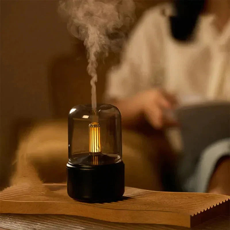 Difuzér a zvlhčovač vzduchu | Efekt svíčky | Aroma a mlha 2 v 1 | GlowScent