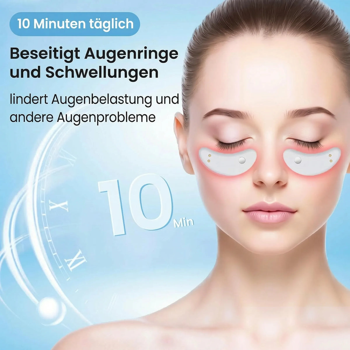 Rotlicht-Augenpflegegerät für Damen gegen Augenringe | Mikrostrom-Technologie | Sanfte tägliche Pflege für zuhause 4