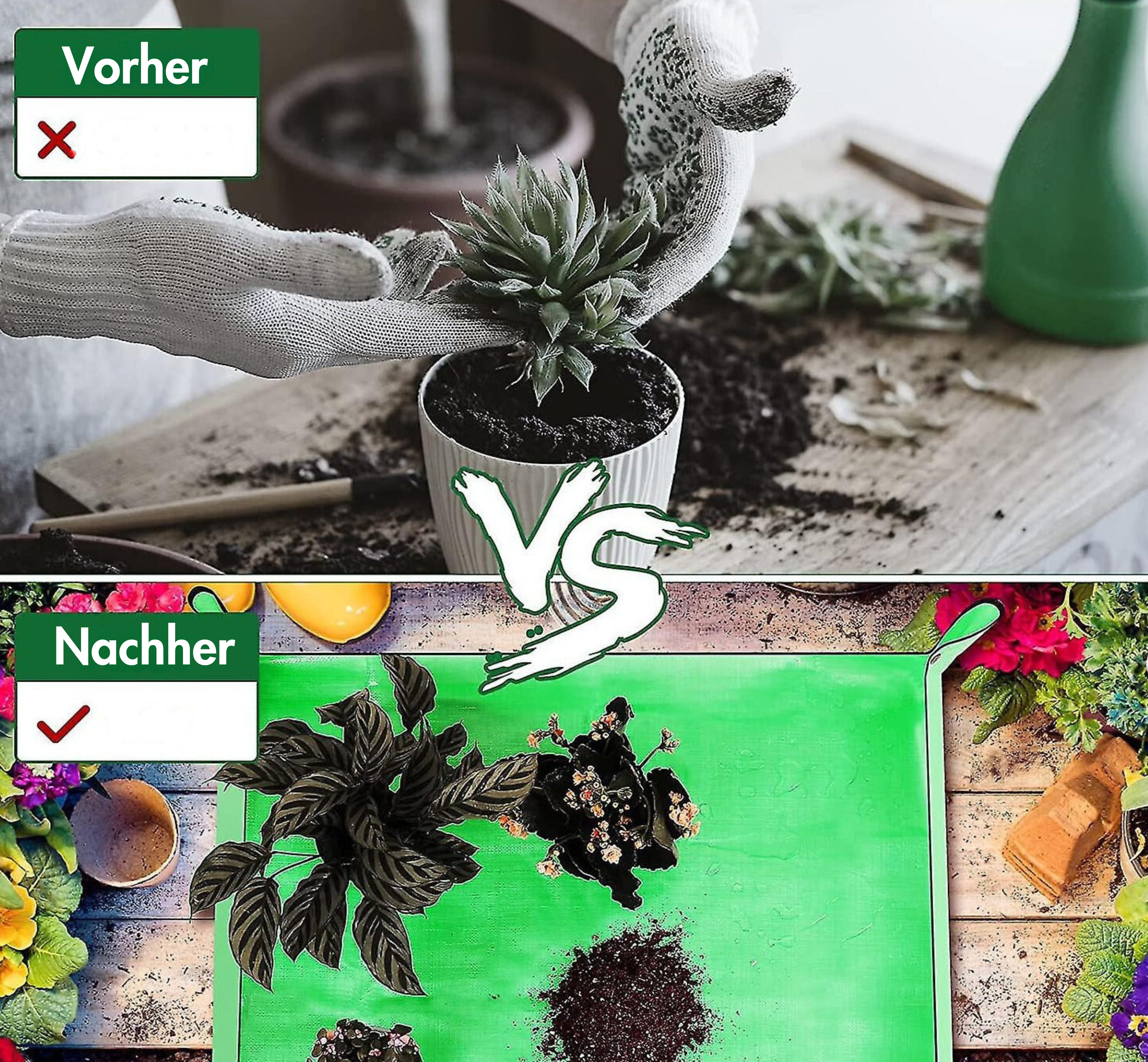 Rostfreies Gartenlösung | Gartenmatte Faltbar | Wasserdichte |Soilpad