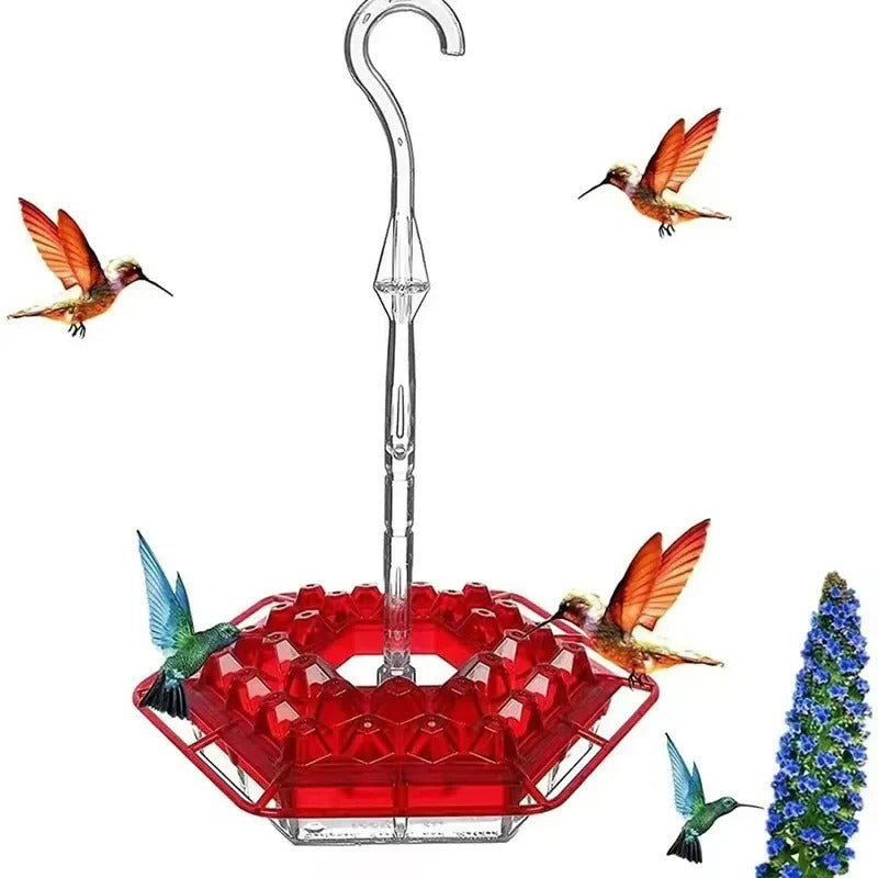 Kolibri-Futterspender Polycarbonat, 30 Öffnungen | Ameisensicher mit Wassergraben | UV-beständig, wetterfest, zum Aufhängen 4