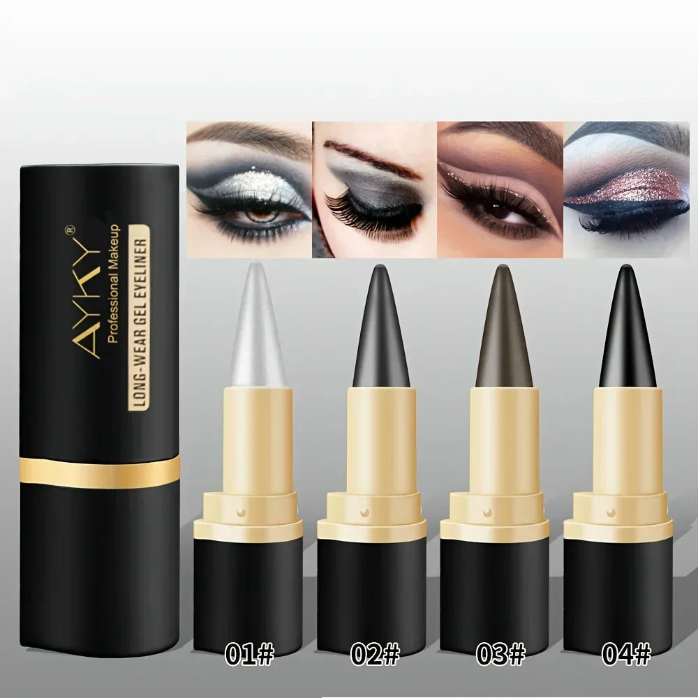 Eyeliner Wasserfest & Wischfest | Weiß, Dunkelgrau, Braun, Schwarz | Langanhaltend, Cremige Formel, Präzise Anwendung 3