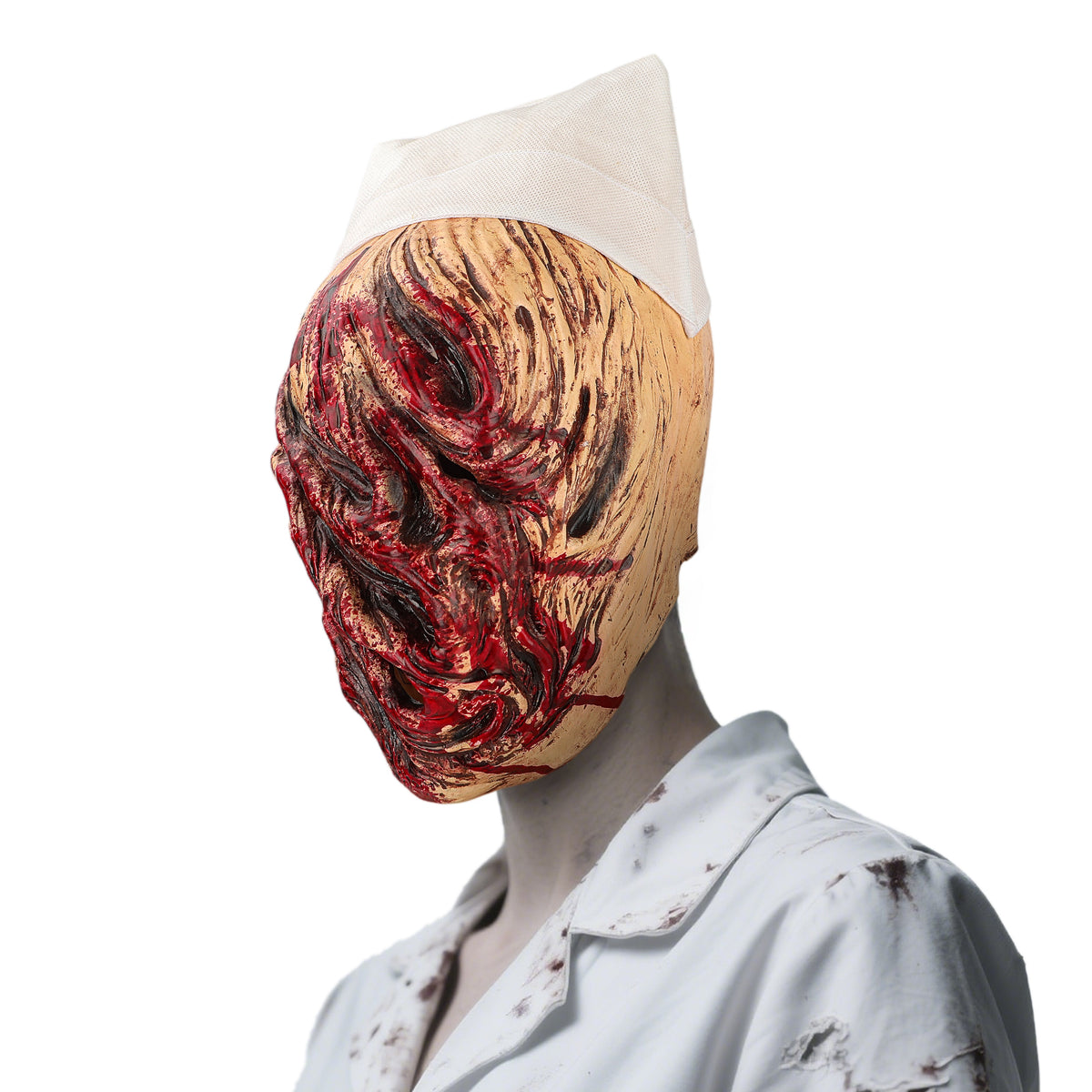 Horror-Kostümmaske Pflegekraft-Look | Halloween Cosplay Maske für Rollenspiel & Gruselpartys | Leicht für langes Tragen