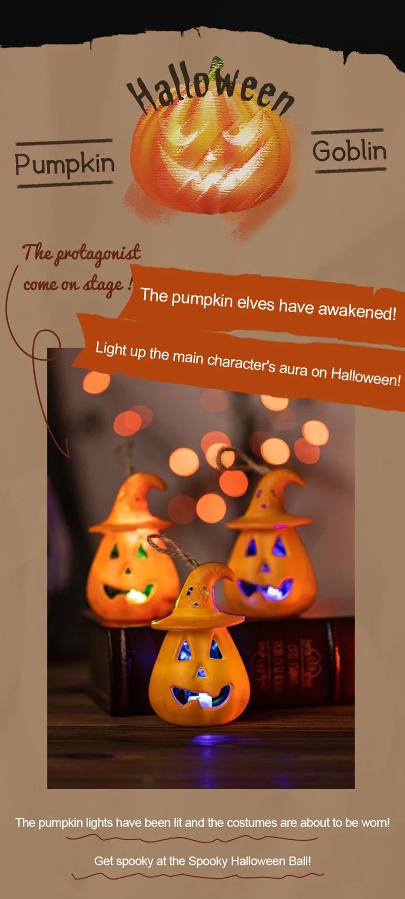 Kürbis Totenkopf LED Laterne Halloween Deko | Batteriebetrieben, Flammenlos | Tragbare Party- und Zimmerbeleuchtung