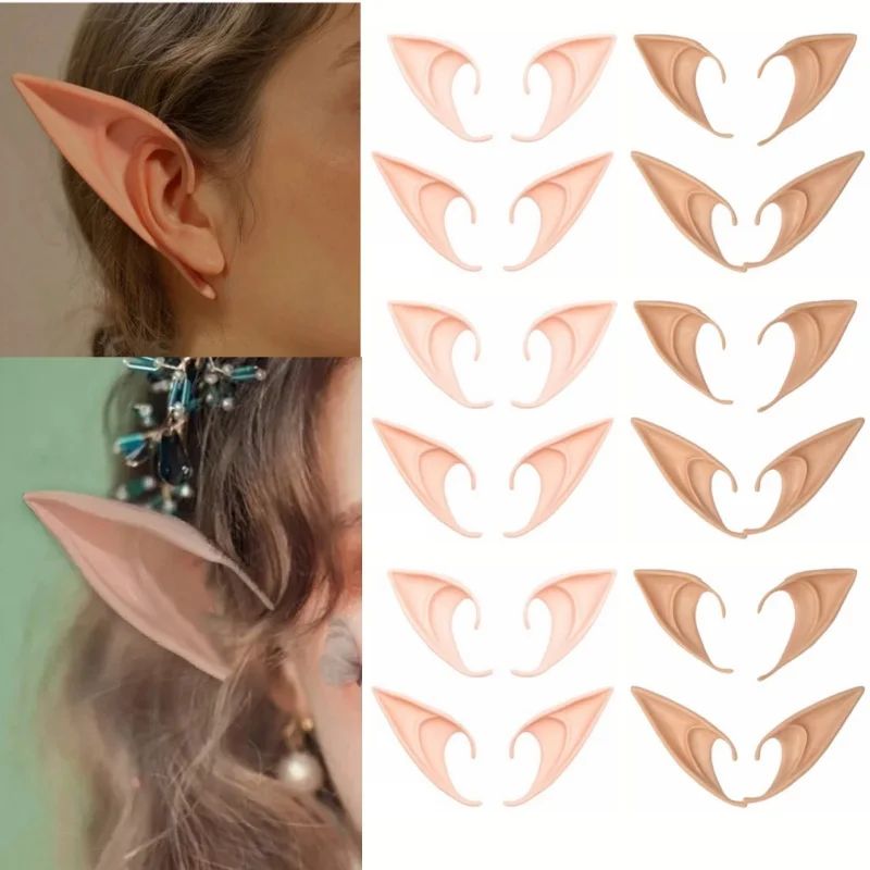 Elfenohren aus Silikon für Fantasy Kostüme | Wiederverwendbar für Halloween Vampir & Elfen Looks | Flexibel & Angenehm zu Tragen 1