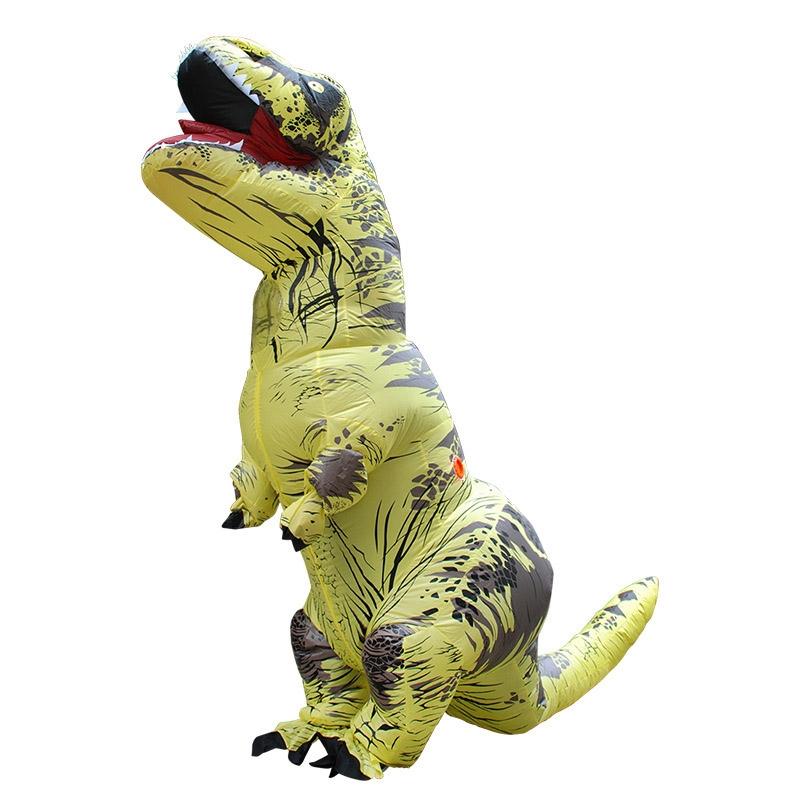 Aufblasbares Dinosaurier T-Rex Kostüm | Inkl. Ventilator, Batteriebox und Handschuhe | Leichtes Polyester-Material 10