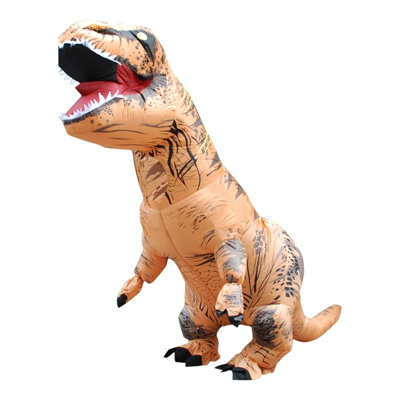 Aufblasbares Dinosaurier T-Rex Kostüm | Inkl. Ventilator, Batteriebox und Handschuhe | Leichtes Polyester-Material 7
