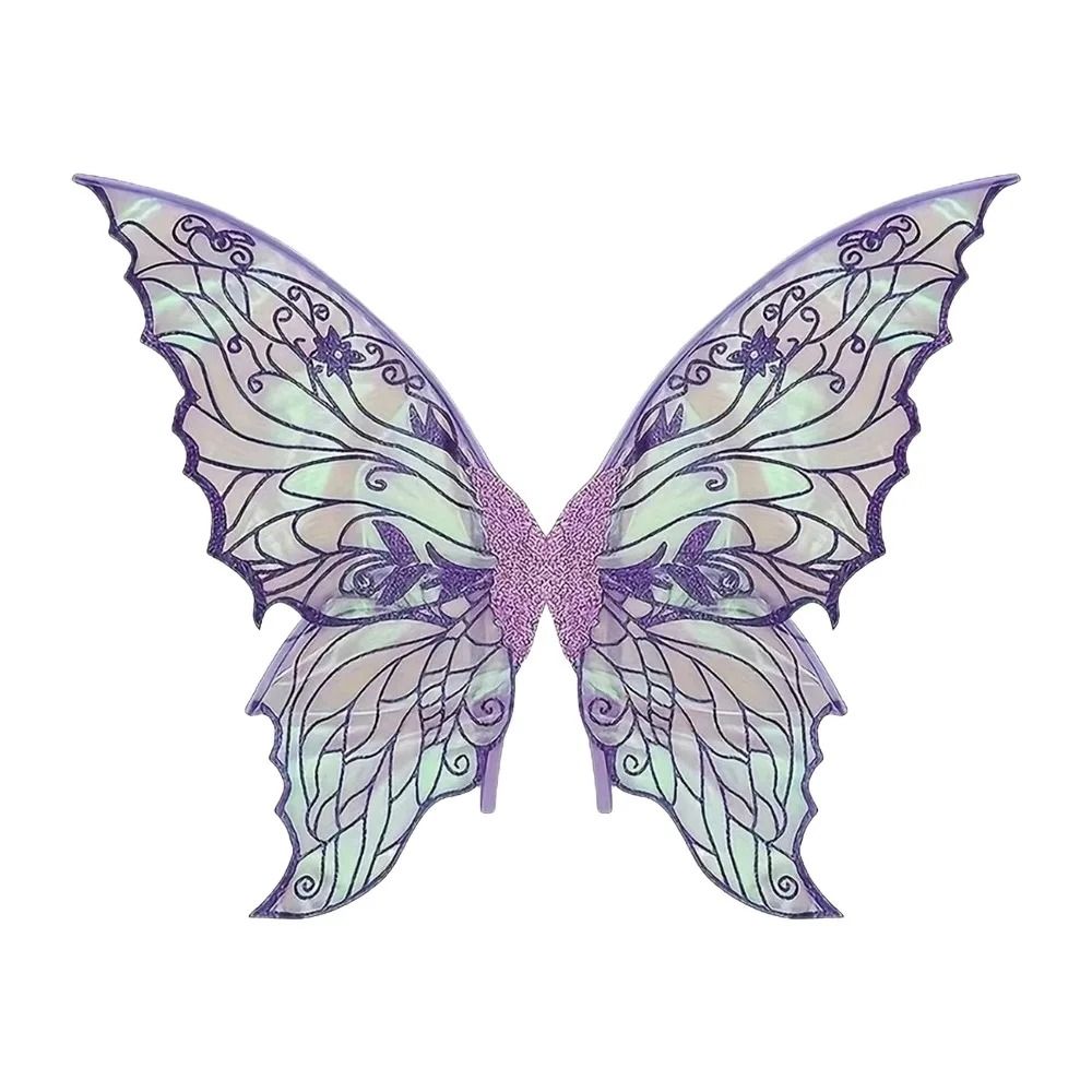 Feenflügel aus Organza | Glitzernd für Fasching, Halloween und Cosplay | Leicht, transparent und schmetterlingsförmig 8