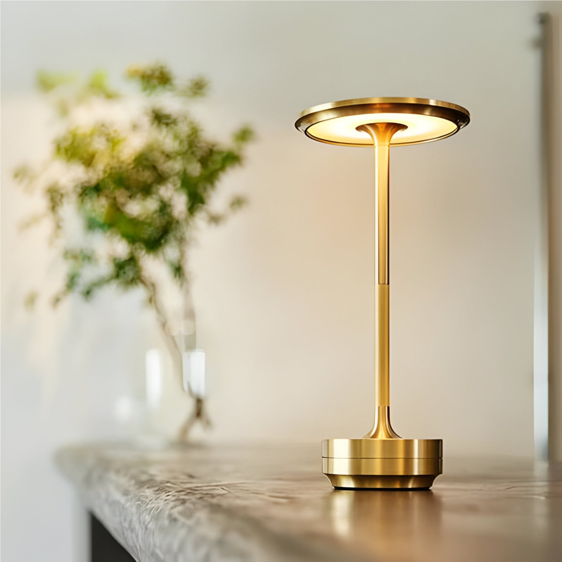 Lampa stołowa | Bezprzewodowa i z funkcją przyciemniania | Smukły design | GlowVault