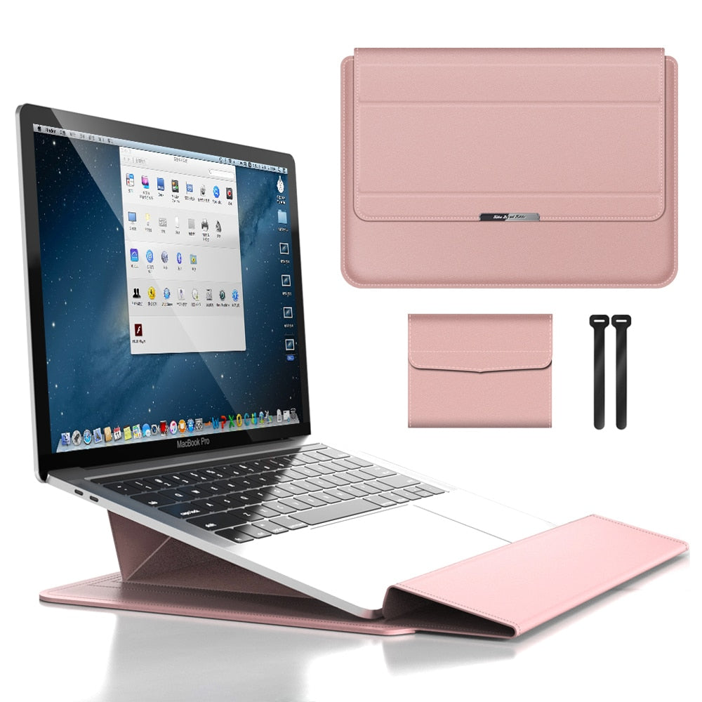 Laptoptasche mit Laptopständer | Richtet Ergonomisch Auf | mit Zubehörtasche & Kabelbindern | FoldStand