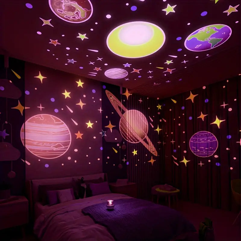 Projektor gwiazd i lampka nocna | Gwiazdy, ocean i motywy zwierzęce z muzyką i timerem | Dreambeam