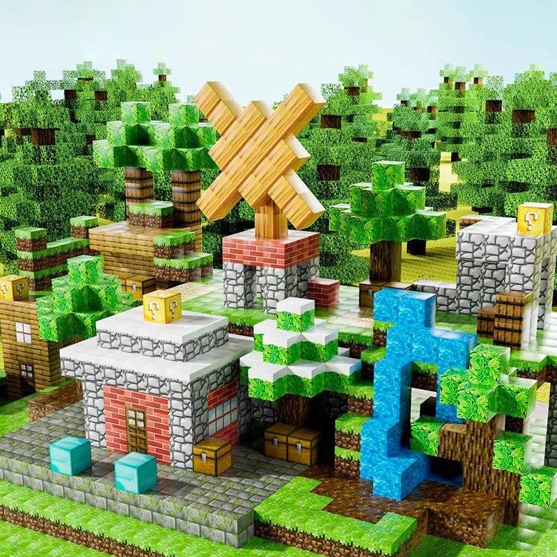 Conjunto de blocos magnéticos para crianças | 8 lados magnéticos por bloco | Com caixa de armazenamento | ClickCraft