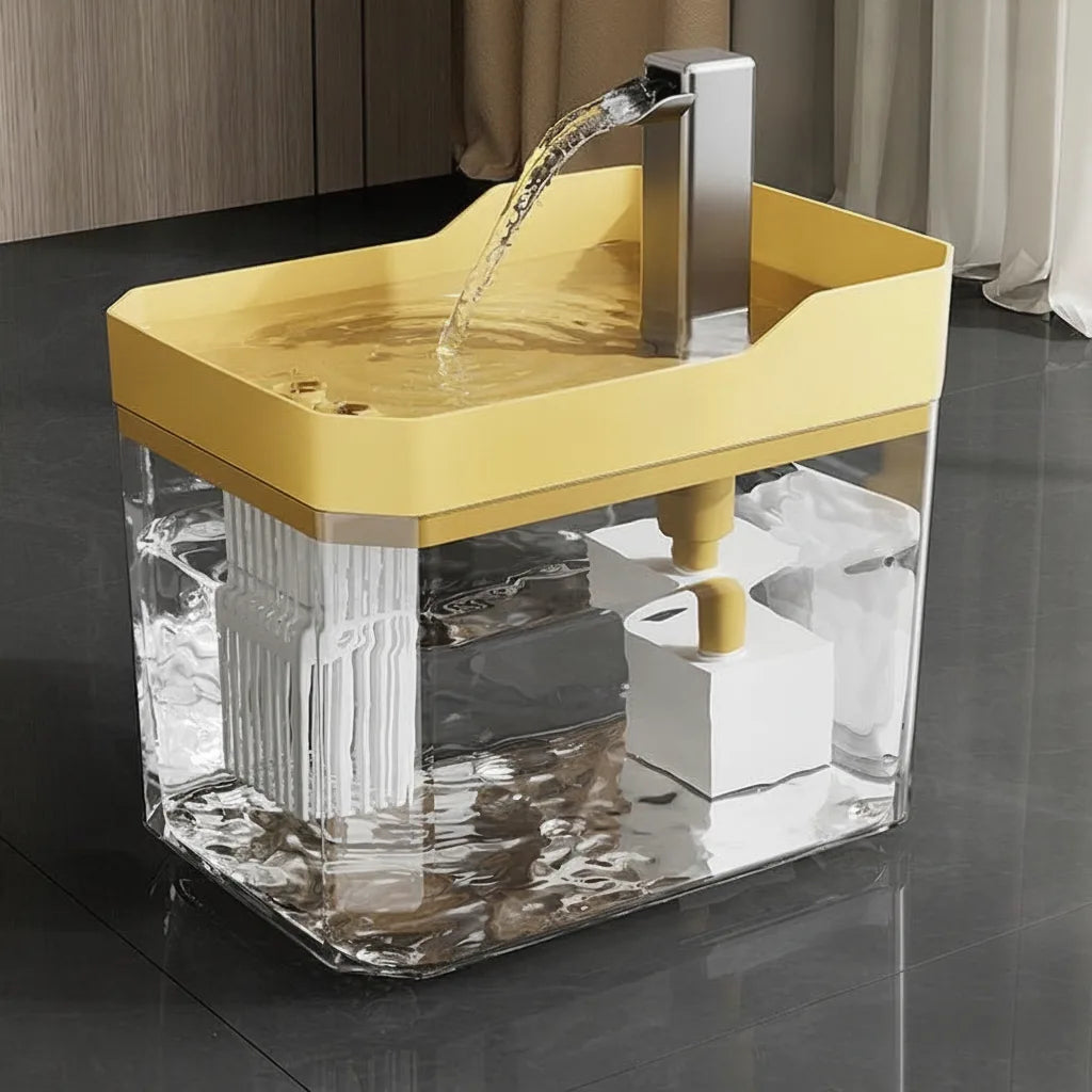 Cat Water Fountain | Faucet Design | Quiet 2.5 W Pump, Running Water | StreamPaw