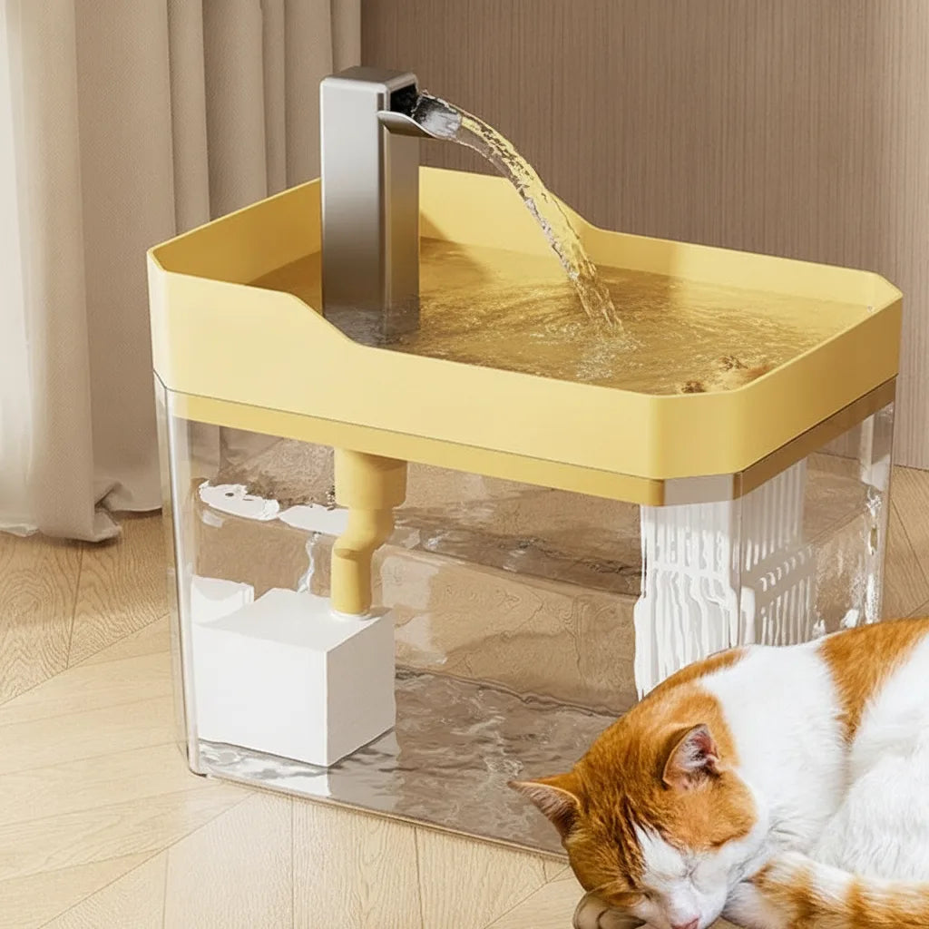 Cat Water Fountain | Faucet Design | Quiet 2.5 W Pump, Running Water | StreamPaw