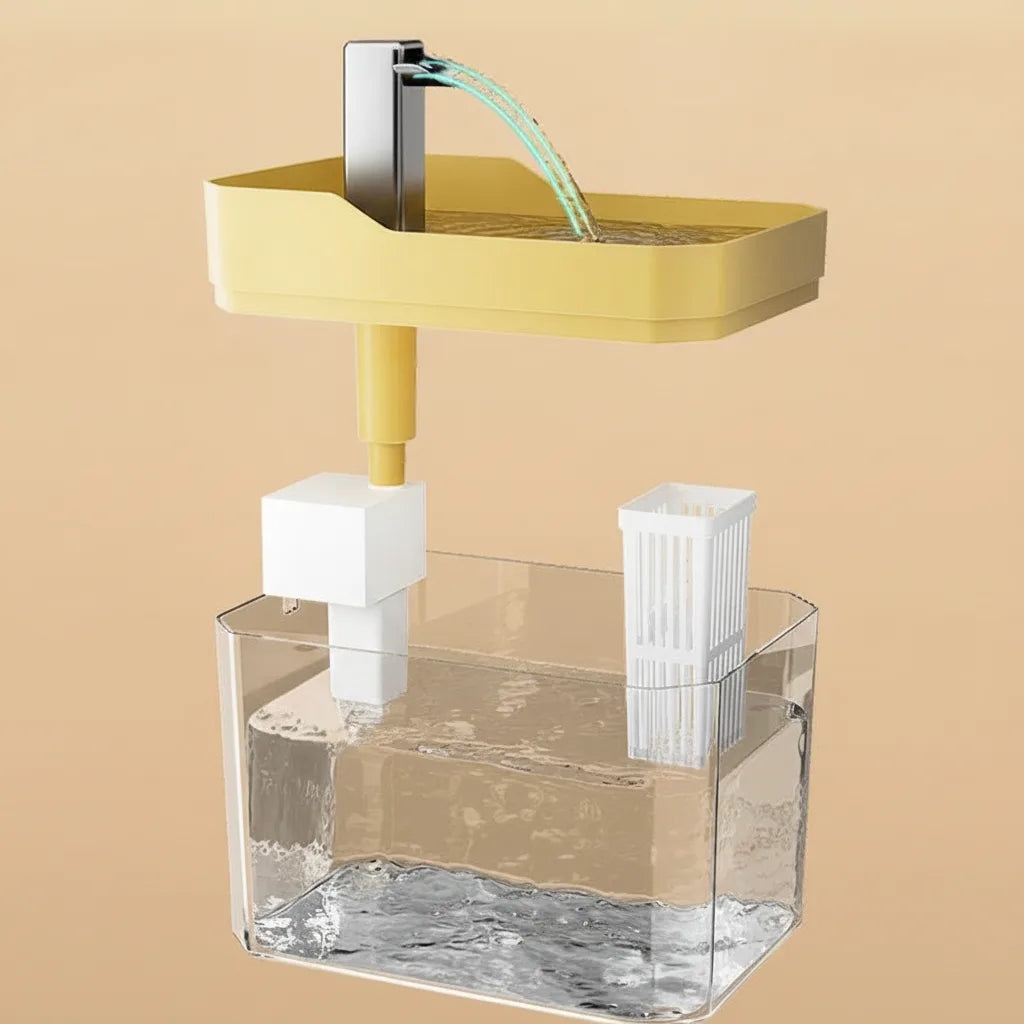 Cat Water Fountain | Faucet Design | Quiet 2.5 W Pump, Running Water | StreamPaw