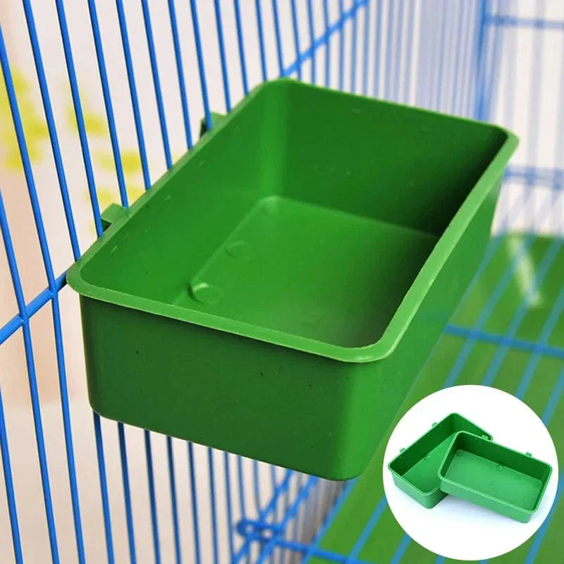 Vogelbadewanne Kunststoff | Zum Aufhängen im Käfig | Futter- und Wasserschale für Papageien, Sittiche und kleine Vögel 1