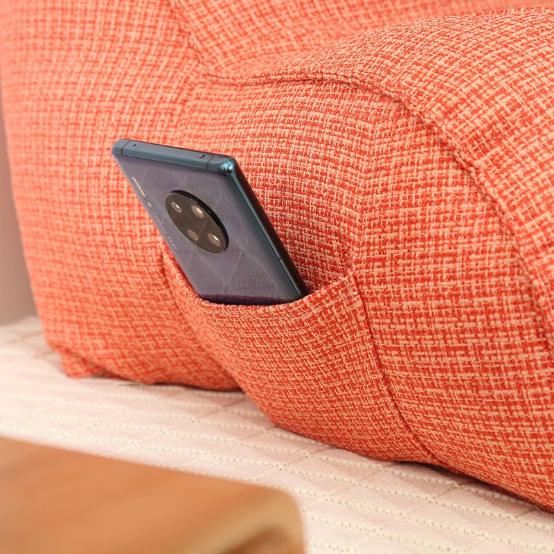 Polštáře na záda a čtecí polštáře | s područkami z lněné látky | ergonomické pro postel a pohovku | LoungeLean