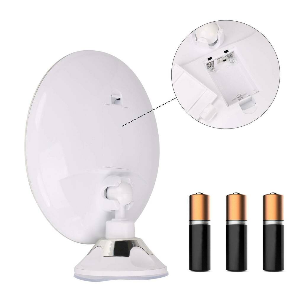 Make-up zrcátko s osvětlením | 10× zvětšení | LED prstenec, otočný o 360° | GlowMirror
