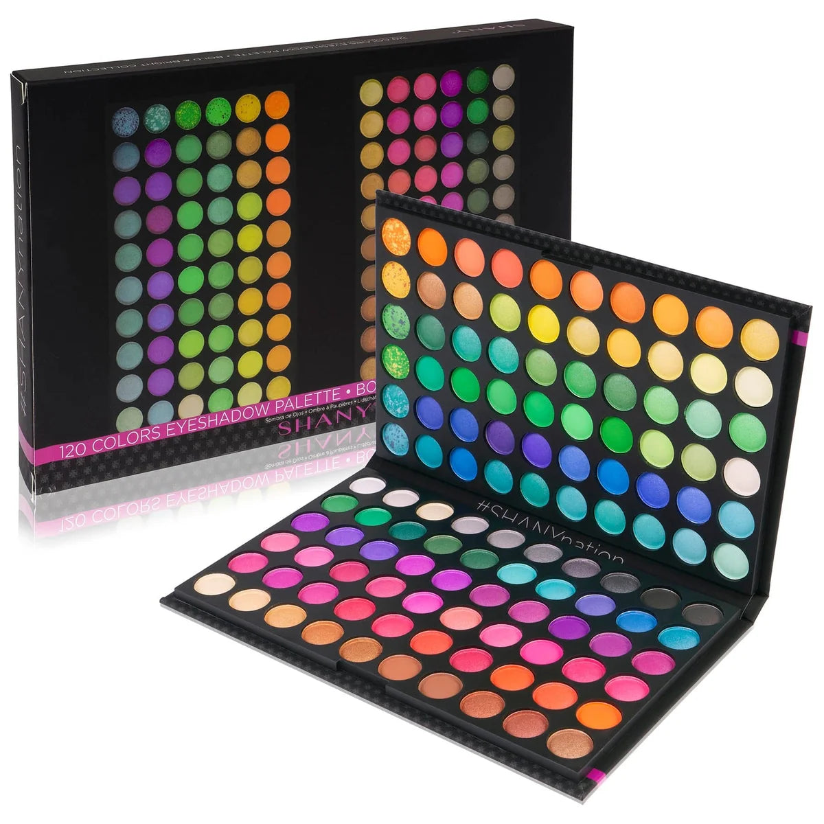 Lidschatten Palette 120 Farben | Regenbogen, Nude & Smoky-Eye Töne | Langanhaltende, weich auftragende Pigmente