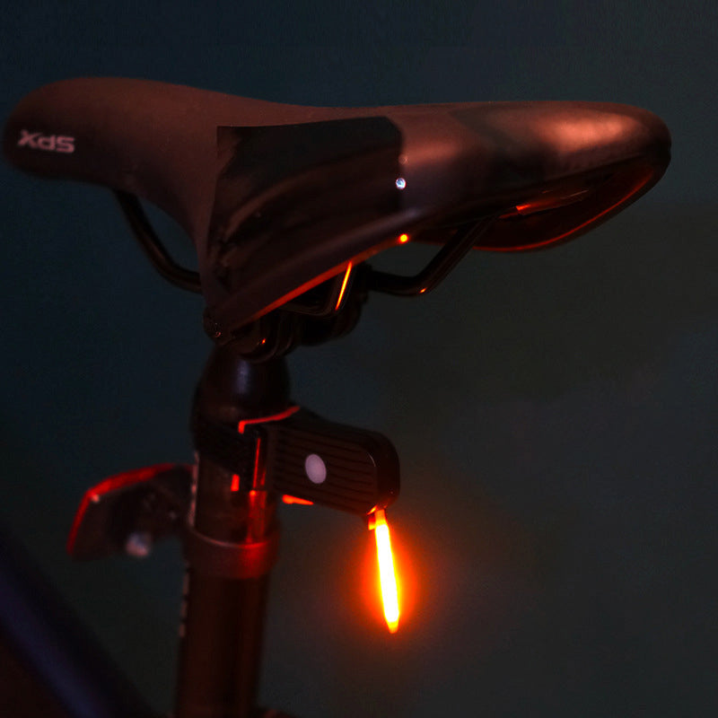 LED Fahrrad-Rücklicht USB-Aufladbar | 40 Lumen Leuchtkraft, 5 Farben | 2er Set mit Ladekabel und Befestigungsriemen 4