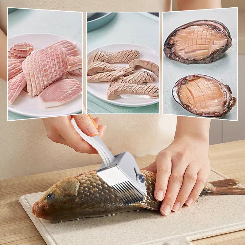 Fleischzartmacher Edelstahl-Klingen | Einstellbare Schnitttiefe bis 0,9 cm | Für zartes, saftiges Fleisch mit weniger Garzeit 8