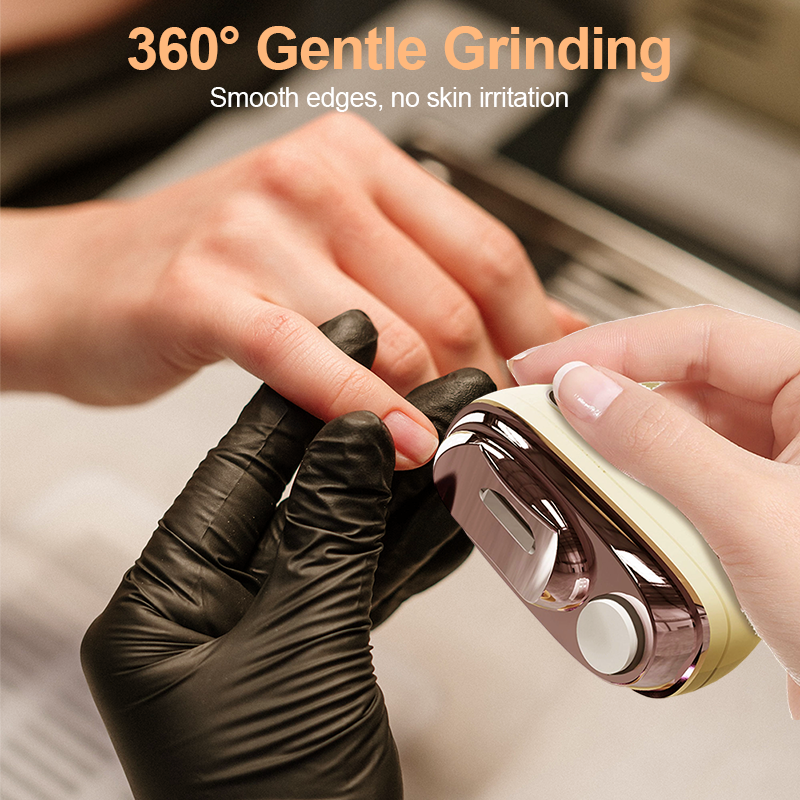 Intelligent Electric 2-in-1 Nail Clipper | Cuts & Files, 360° Grinding | LED Light, USB Rechargeable | NailEase