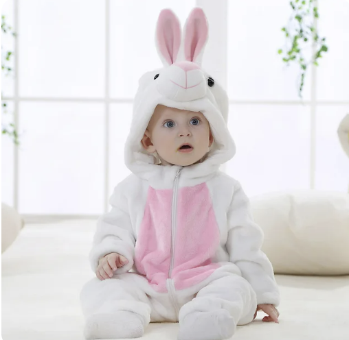 Combinezon din fleece pentru bebeluși | Design în straturi cu glugă | Salopetă confortabilă cu fermoar | CuddleZoo