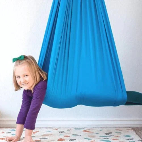 Sensorische Schaukel für Kinder ab 3 Jahren | 100 x 280 cm, belastbar bis 100 kg | Atmungsaktives Elasthan, waschbar 2