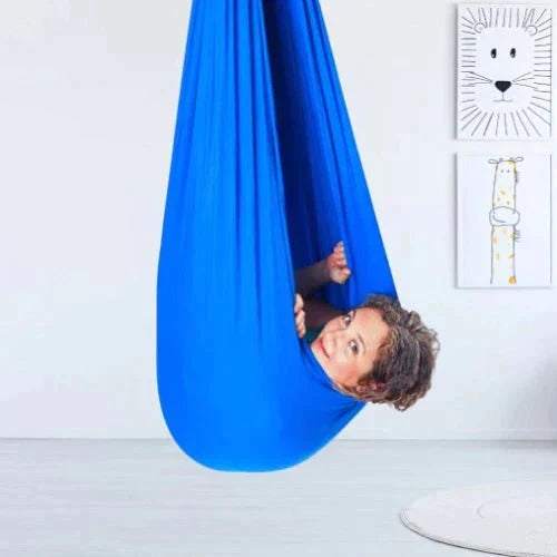 Sensorische Schaukel für Kinder ab 3 Jahren | 100 x 280 cm, belastbar bis 100 kg | Atmungsaktives Elasthan, waschbar 3