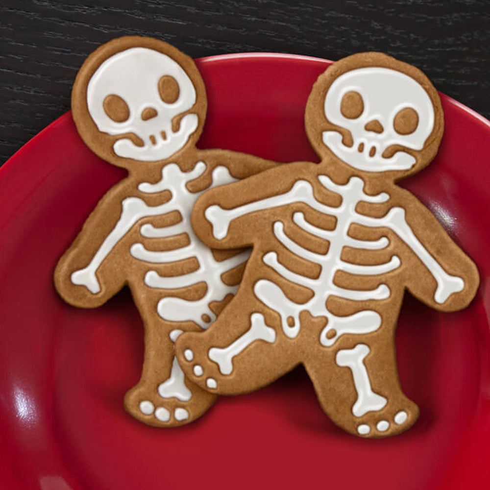 Skelett Keksausstecher Halloween | Einteiliger Ausstecher für Lebkuchen | Lebensmittelechter, robuster Kunststoff 1